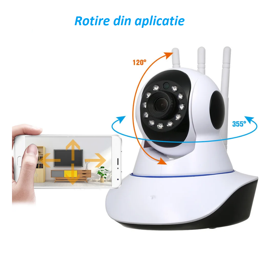 Camera Supraveghere interior, IP, 2MP, FULL HD, zi, noapte, WIFI, ICSEE PRO