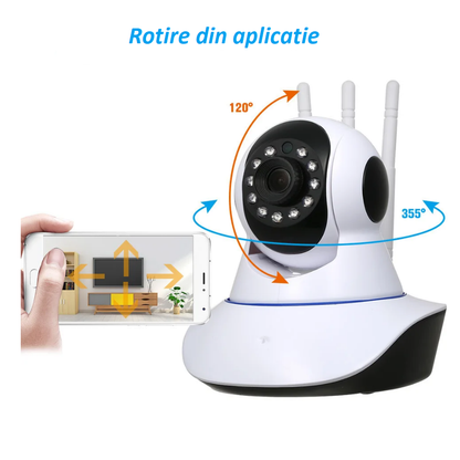 Camera Supraveghere interior, IP, 2MP, FULL HD, zi, noapte, WIFI, ICSEE PRO