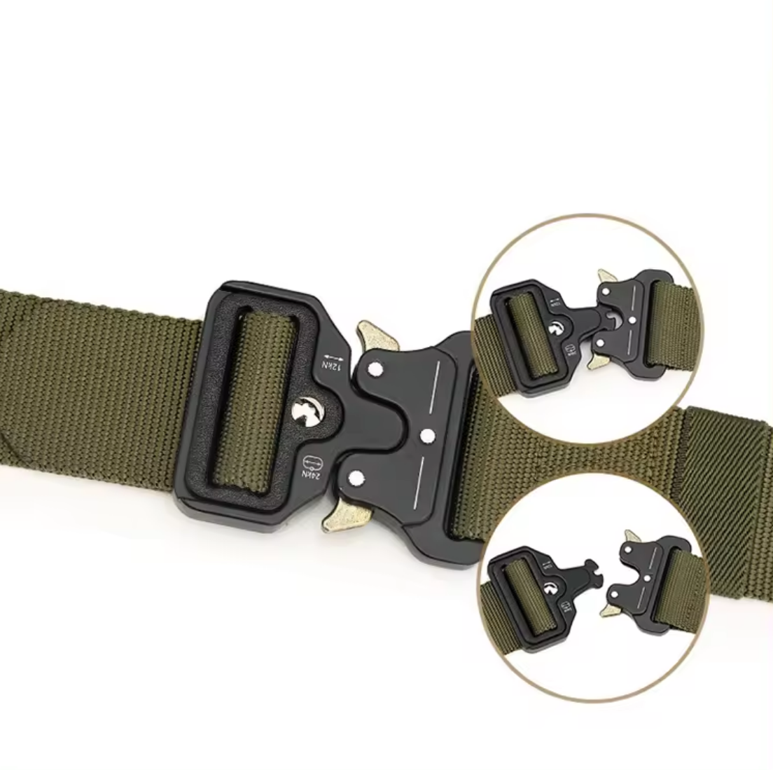 Curea tactica, cupla rapida, aliaj, plus carabina dedicata, negru, verde