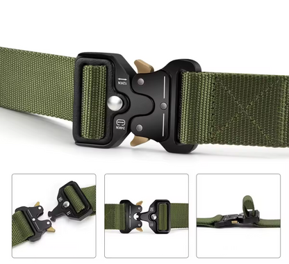 Curea tactica, cupla rapida, aliaj, plus carabina dedicata, negru, verde