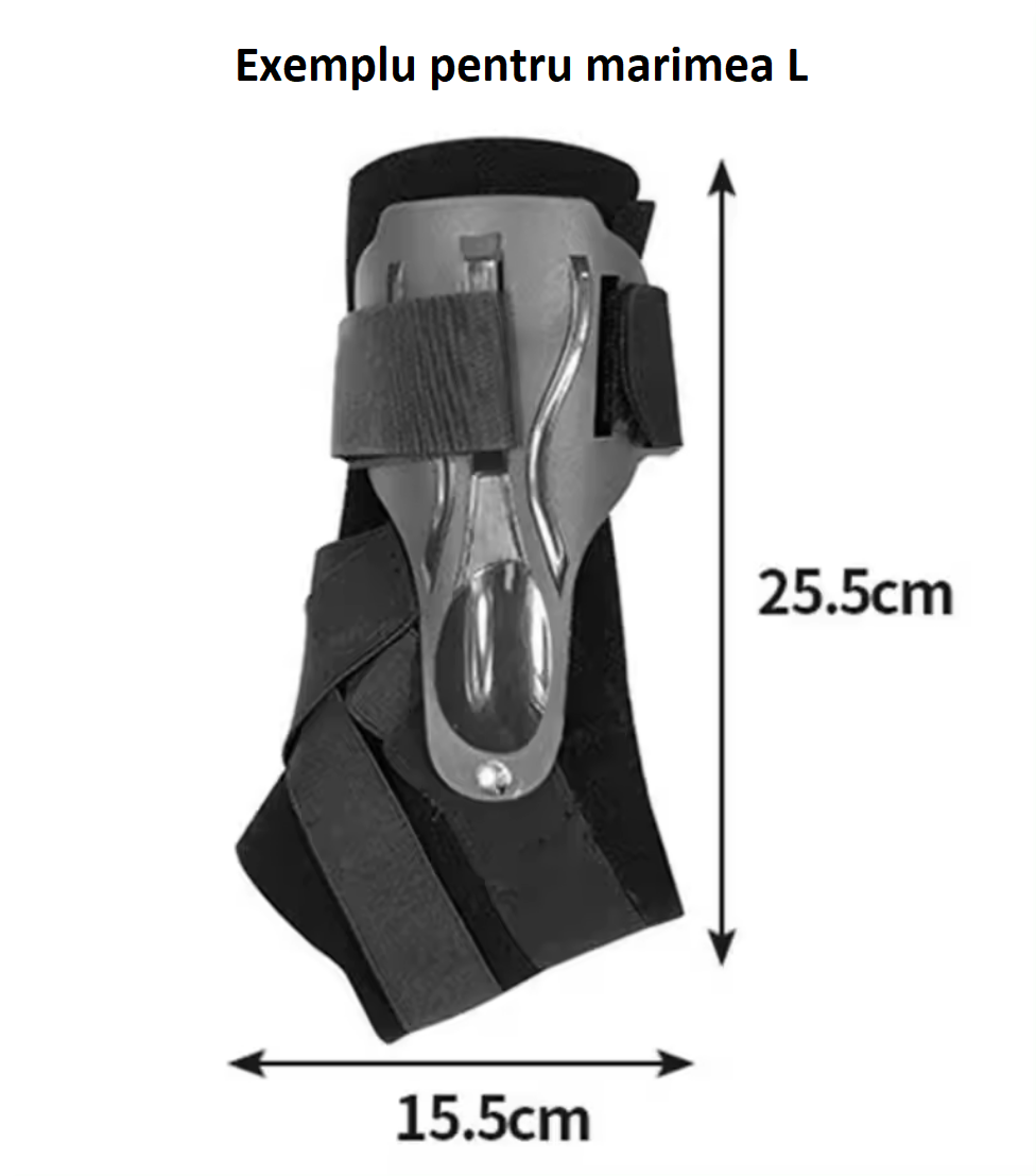 Suport sustinere glezna, cu stabilizare, neopren, plastic, velcro