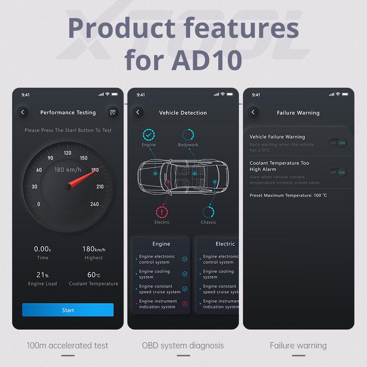 Interfata Diagnoza XtooL AD10 OBD2, Blutooth 4.2