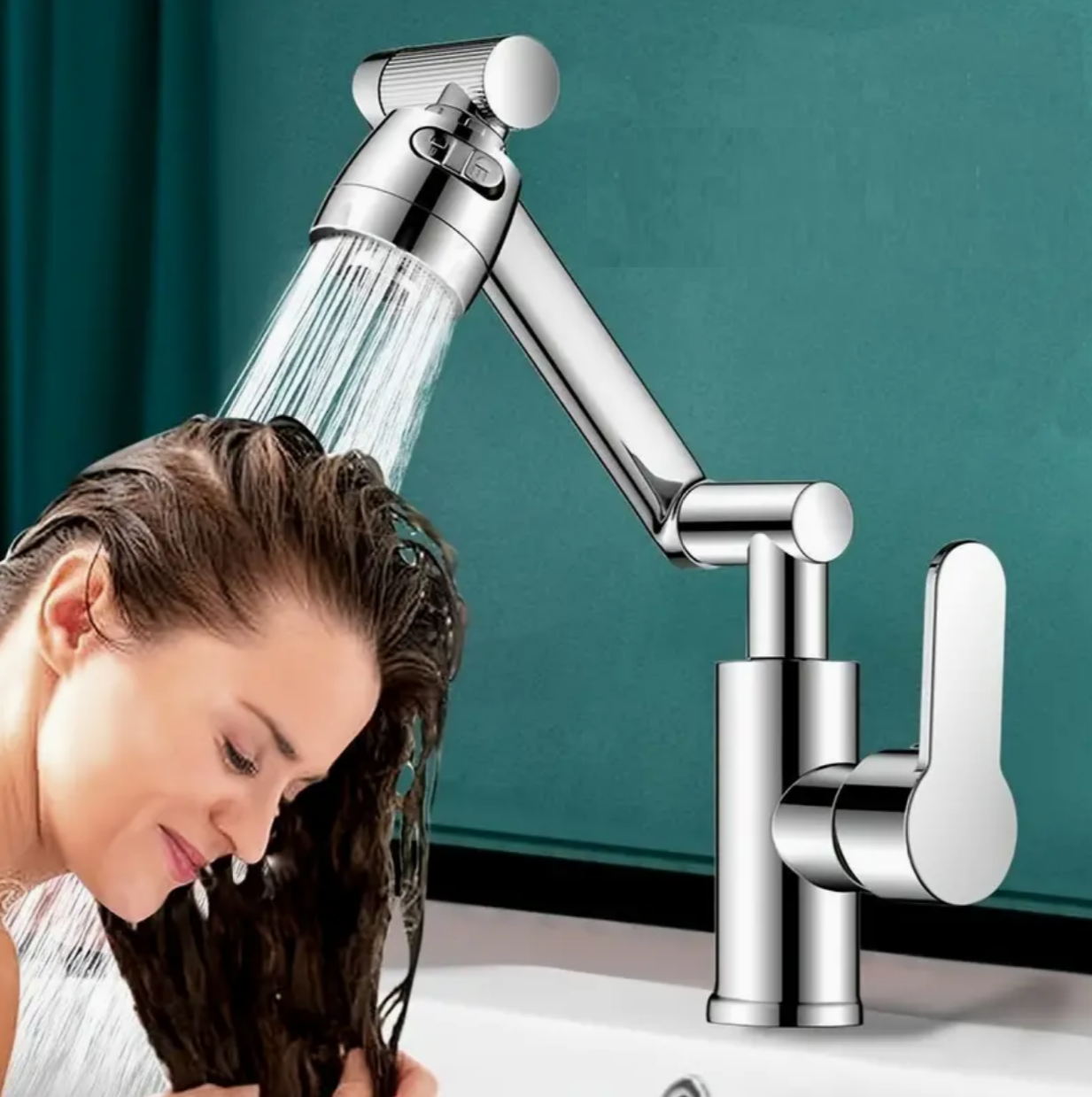Baterie Bucătărie și Baie Inox BESEDER, Rotire 1080°, Cartuș Ceramic, 2 Moduri de Curgere