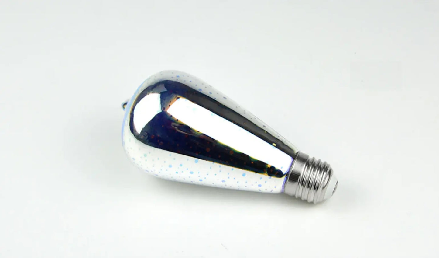 Bec LED, 3D, decorativ, ST64, E27, 3W, 25 lm, lumina alba si calda