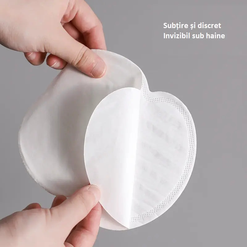 BESEDER Tampoane Absorbante Axilă Autoadezive Unisex, 25 Seturi (50 Buc), Alb