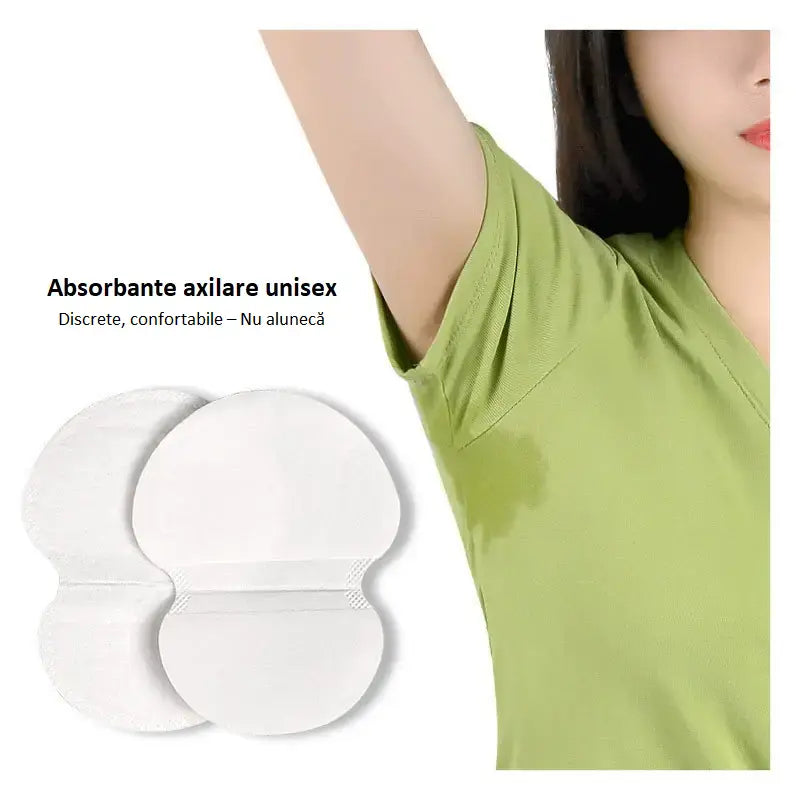 BESEDER Tampoane Absorbante Axilă Autoadezive Unisex, 25 Seturi (50 Buc), Alb