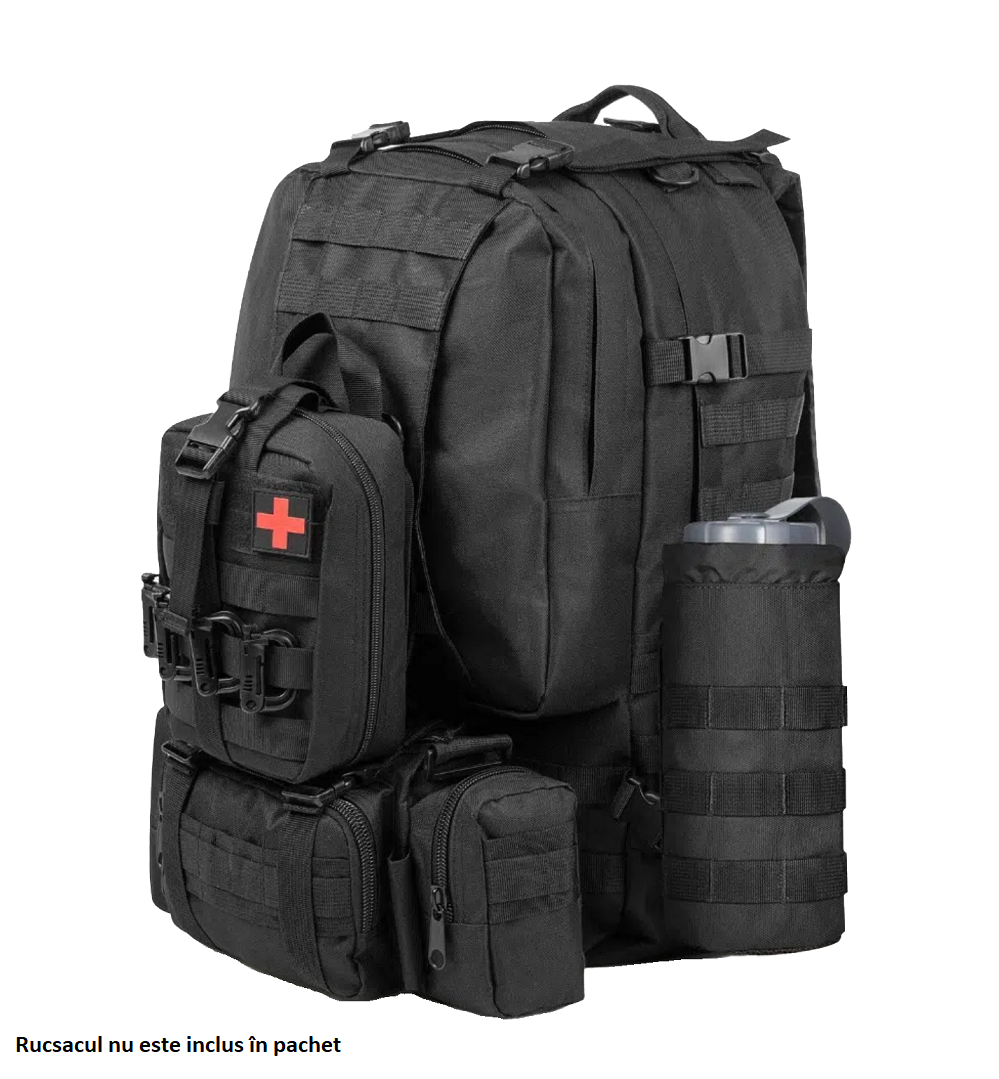 BESEDER Borsetă Tactică MOLLE 900D Multifuncțională, 2.7L, cu Prindere pe Rucsac sau Curea