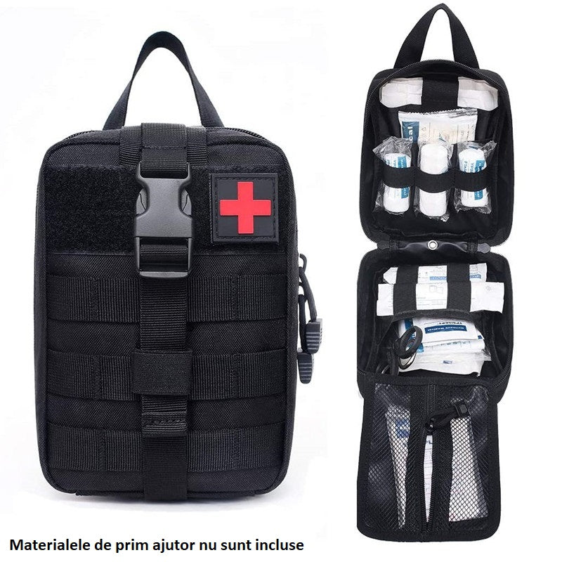 BESEDER Borsetă Tactică MOLLE 900D Multifuncțională, 2.7L, cu Prindere pe Rucsac sau Curea