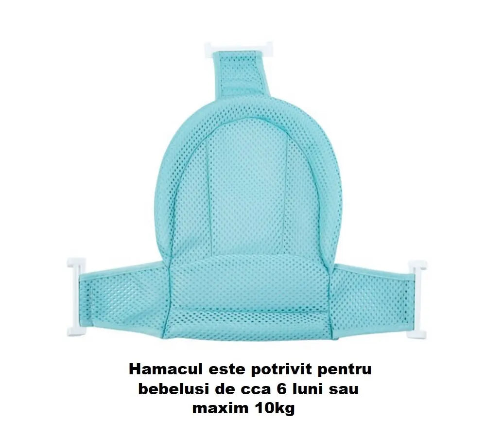 Cădiță pliabilă cu hamac ergonomic, termometru, BESEDER - ideală pentru bebeluși