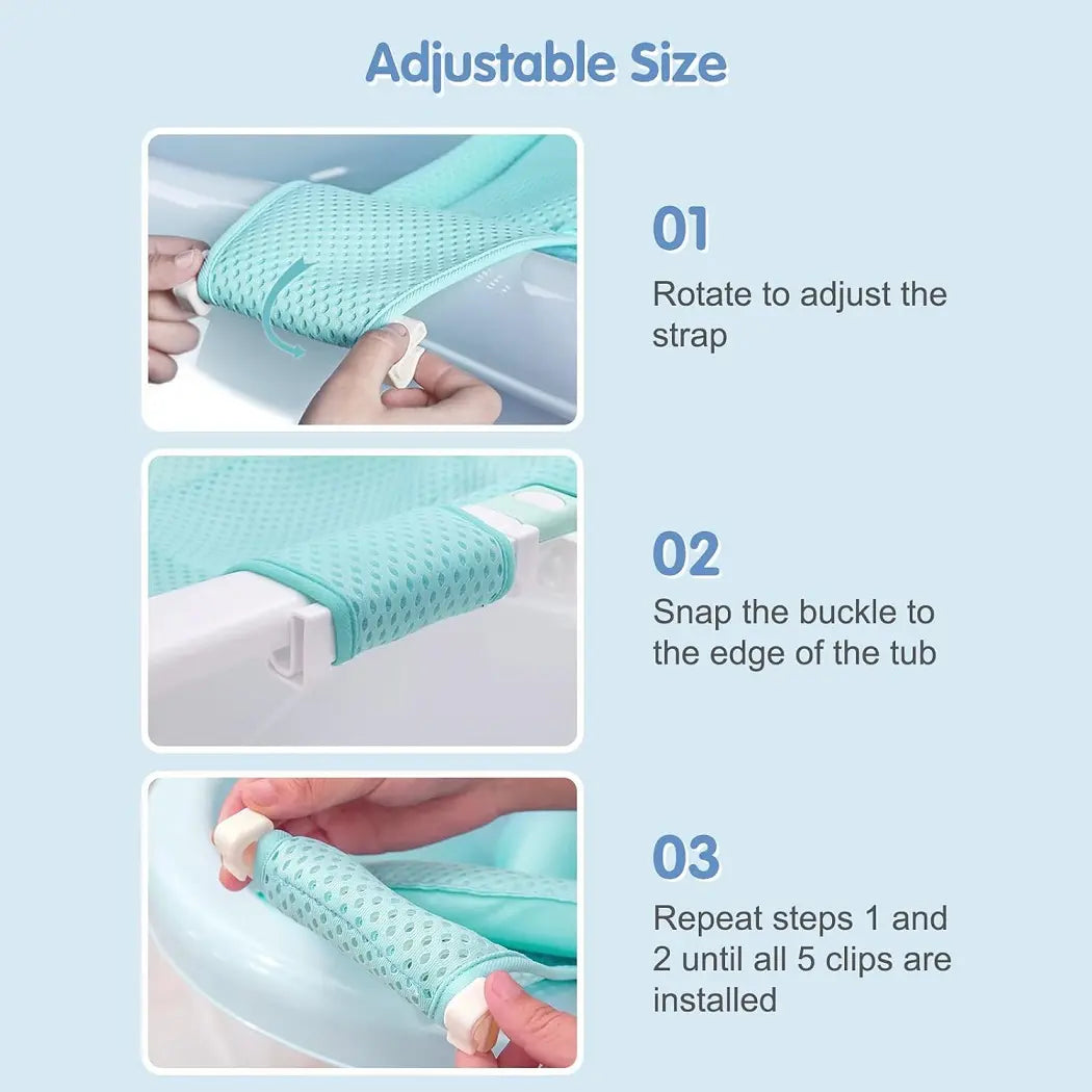 Cădiță pliabilă cu hamac ergonomic, termometru, BESEDER - ideală pentru bebeluși