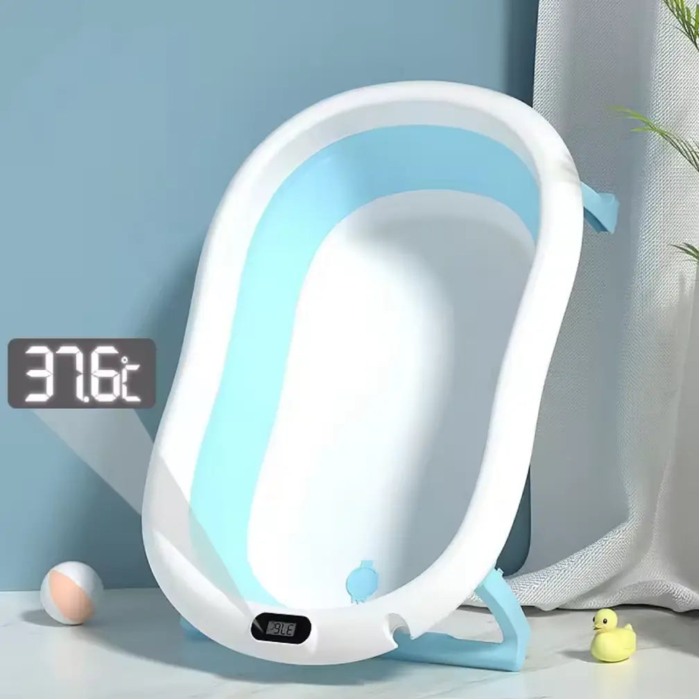 Cădiță pliabilă cu hamac ergonomic, termometru, BESEDER - ideală pentru bebeluși
