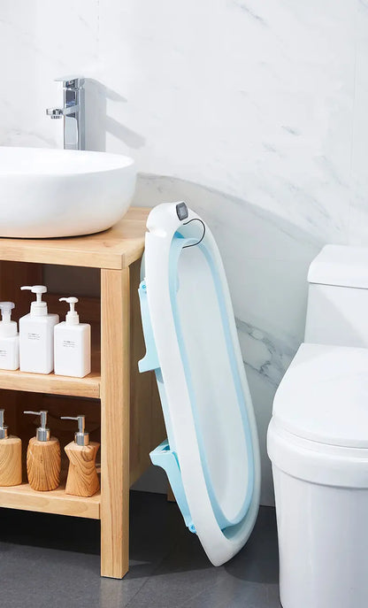 Cădiță pliabilă cu hamac ergonomic, termometru, BESEDER - ideală pentru bebeluși