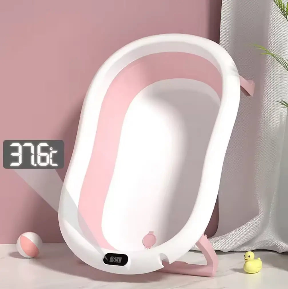 Cădiță pliabilă cu hamac ergonomic, termometru, BESEDER - ideală pentru bebeluși