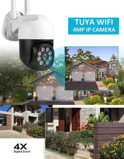 Cameră Supraveghere Smart BESEDER 4MP QHD, WiFi, Zoom 4X, Tuya, Night Vision