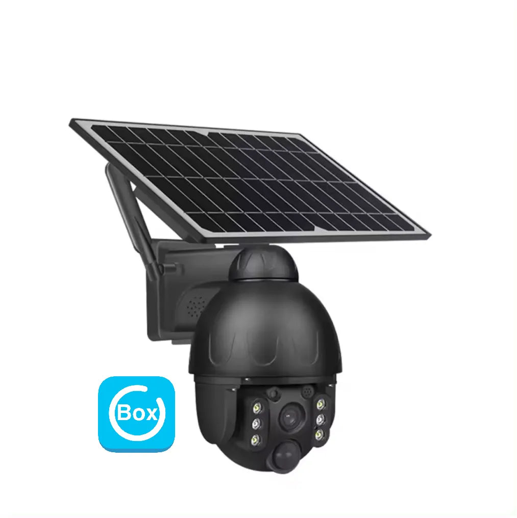 Cameră de Supraveghere WiFi Exterior 4MP, Ubox, cu Panou Solar, Rotire, IP67, Comunicare Bidirecțională - BESEDER