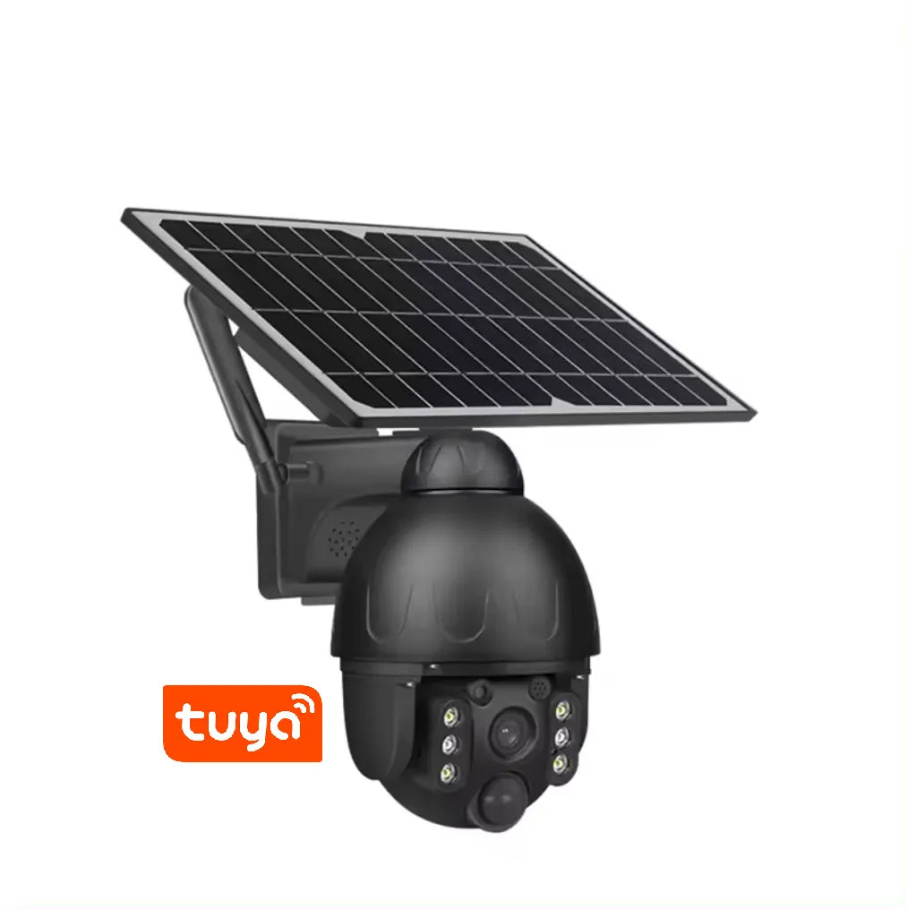 Cameră de Supraveghere WiFi Tuya Exterior, 2MP, cu Panou Solar, Rotire, IP67, Comunicare Bidirecțională - BESEDER