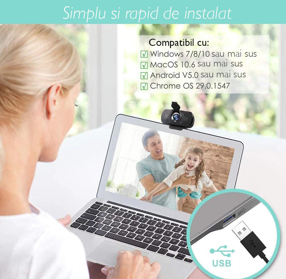 Camera web, SS350 , Full HD 2MP 1080p, 30FPS