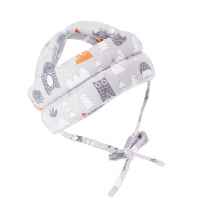 Casca protectie copii 6-36 luni, bumbac plus spuma, ajustabila, 65grame, verde, roz