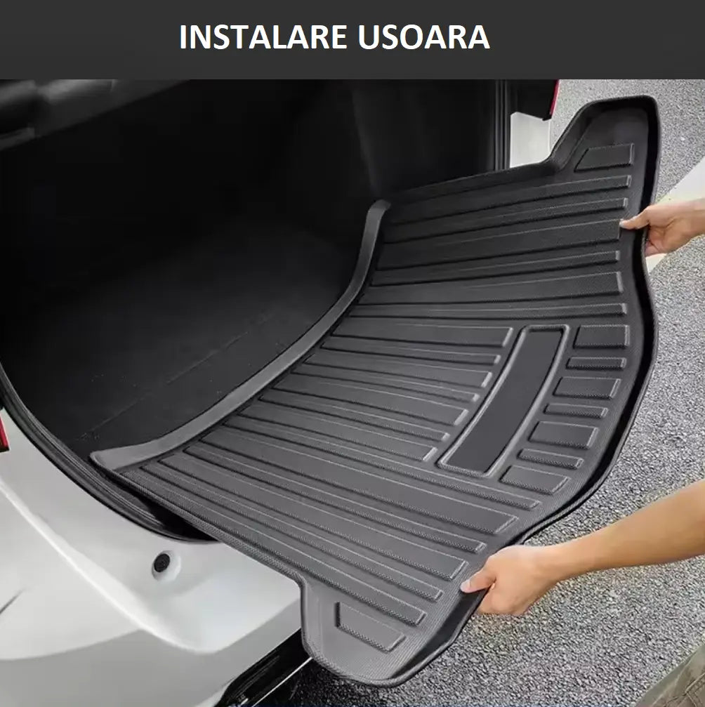 Covoraș Portbagaj Volvo V90 2017-2022, TPE, Rezistent la Apă și Murdărie, Design Antiderapant, BESEDER
