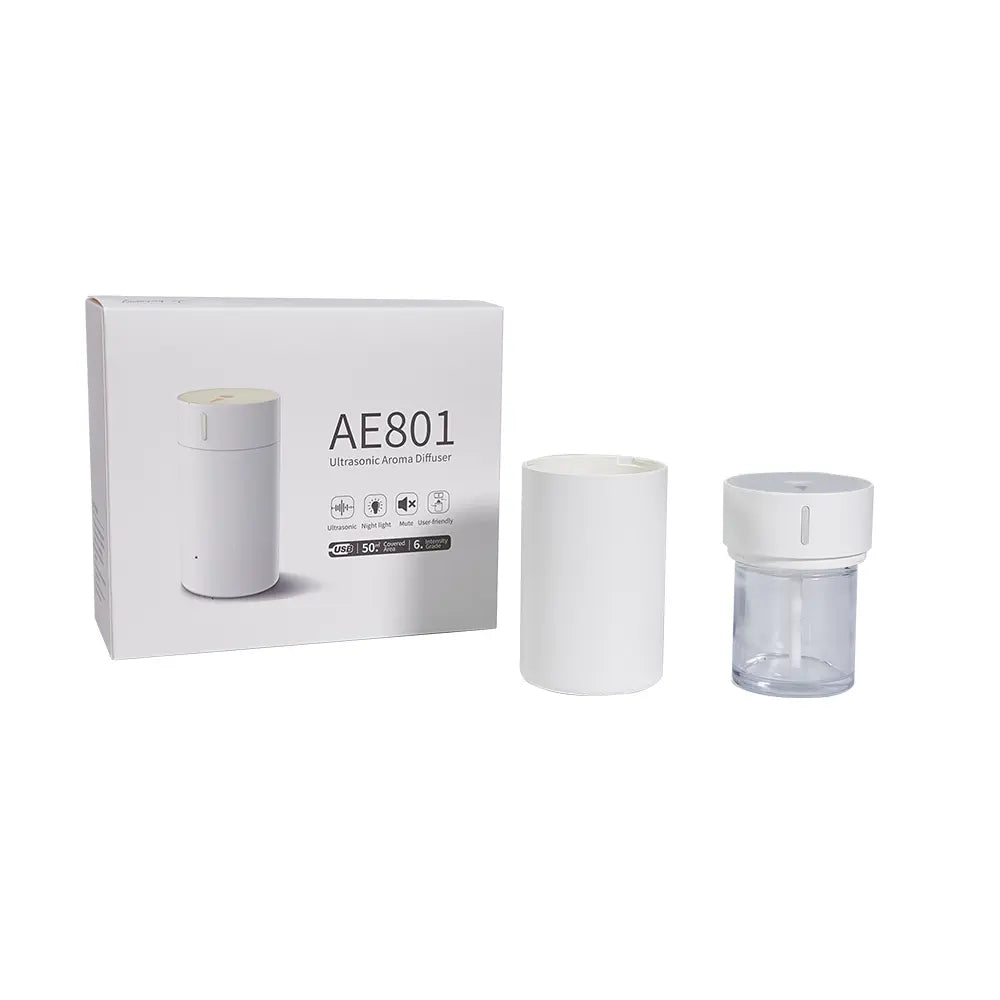 Difuzor Aromaterapie Premium 100ml BESEDER, Lumina de Veghe, USB, Pentru Cameră sau Mașină, cu 10ml Ulei Esențial Iasomie