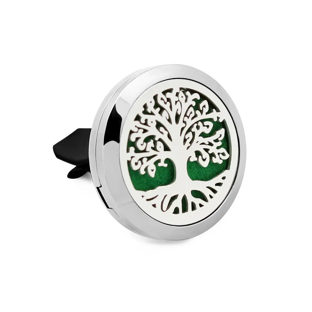 Set 3 Difuzoare Auto Aromaterapie Inox Magnetice - Arborele Vieții, BESEDER
