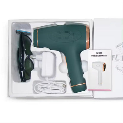 Epilator IPL W1091 pentru epilare definitivă, BESEDER, 5 trepte de intensitate, display LCD