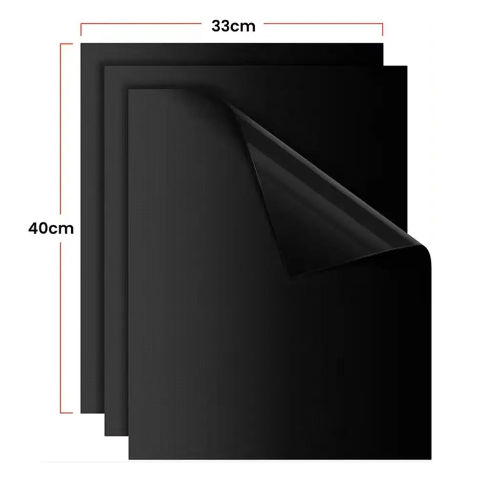 Set de 3 Foliile Antiaderente pentru Grătar, Teflon, BBQ Grill Mat, Rezistente la Căldură