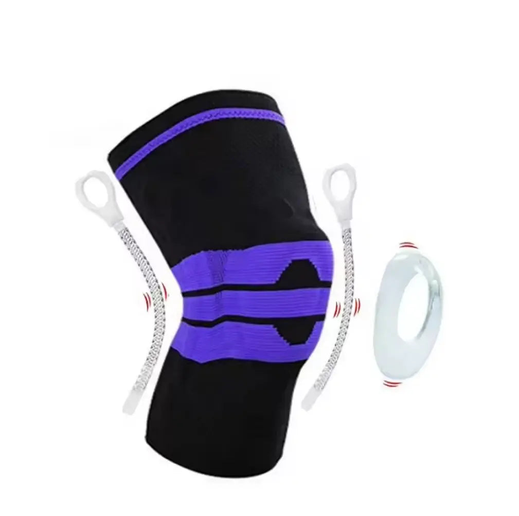 Genunchiera pentru activitati sportive, din material respirabil, cu arcuri metalice, pernuta silicon