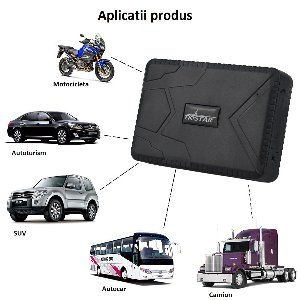 GPS traker, TK915, alarma miscare, perimetru, șoc