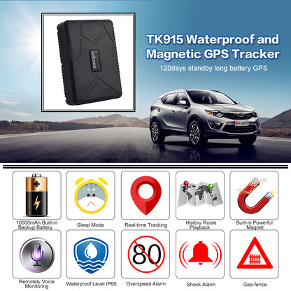 GPS traker, TK915, alarma miscare, perimetru, șoc