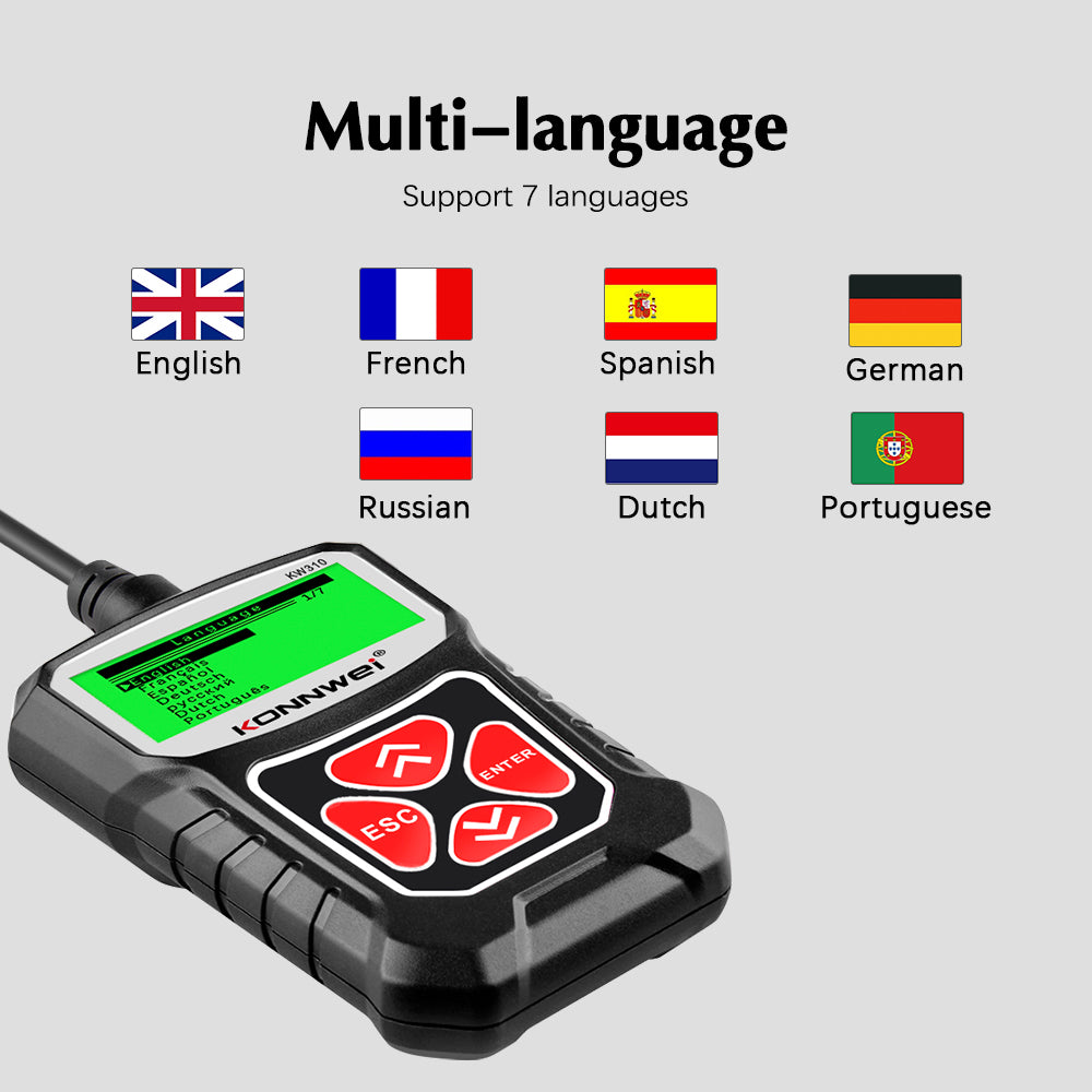 Interfata diagnoza auto KONNWEI KW310 OBD2, multimarca, BESEDER