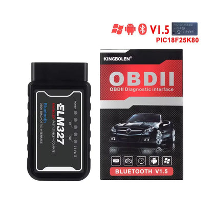 Interfață Diagnoză Auto ELM327 OBD2 Kingbolen Bluetooth cu Cip PIC18F25K80 BESEDER