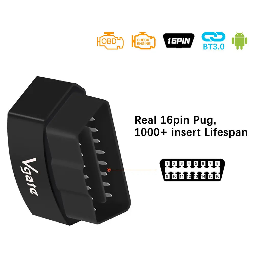 ICar3 Vgate Diagnoză Auto Bluetooth Avansat și Compact BESEDER