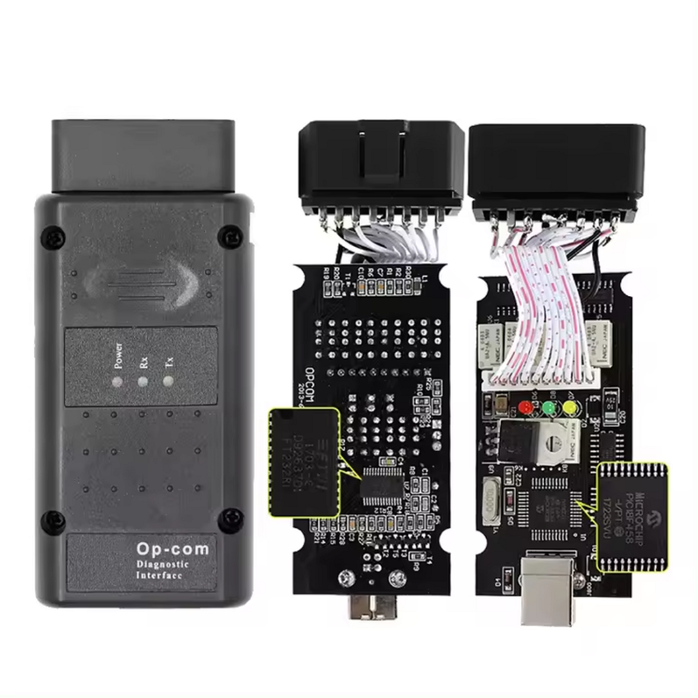 Interfață Diagnoză Auto Dedicata Opcom OBD2 pentru Opel - Diagnosticare și Programare CAN bus, chip PIC18F458 BESEDER