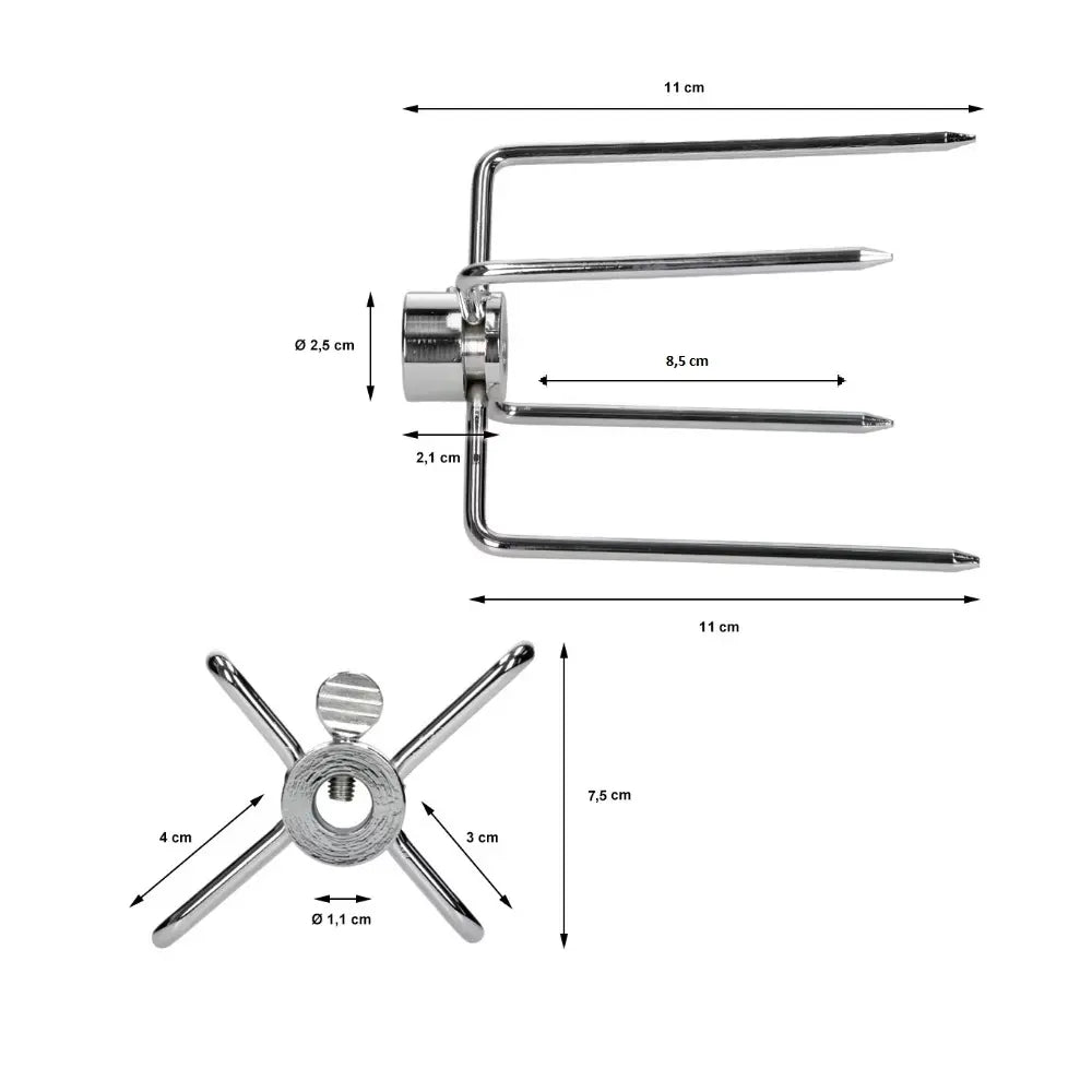 Kit Rotisor Universal pentru Grătar, Oțel Inoxidabil, 820 mm, Montare Ușoară, Accesorii Complete, BESEDER