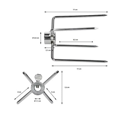 Kit Rotisor Universal pentru Grătar, Oțel Inoxidabil, 820 mm, Montare Ușoară, Accesorii Complete, BESEDER