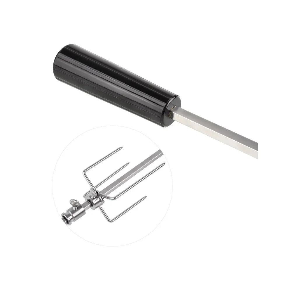 Kit Rotisor Universal pentru Grătar, Oțel Inoxidabil, 820 mm, Montare Ușoară, Accesorii Complete, BESEDER