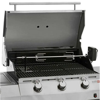 Kit Rotisor Universal pentru Grătar, Oțel Inoxidabil, 820 mm, Montare Ușoară, Accesorii Complete, BESEDER