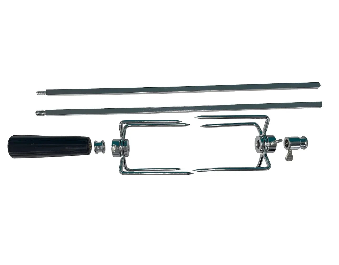 Kit Rotisor Universal pentru Grătar, Oțel Inoxidabil, 820 mm, Montare Ușoară, Accesorii Complete, BESEDER