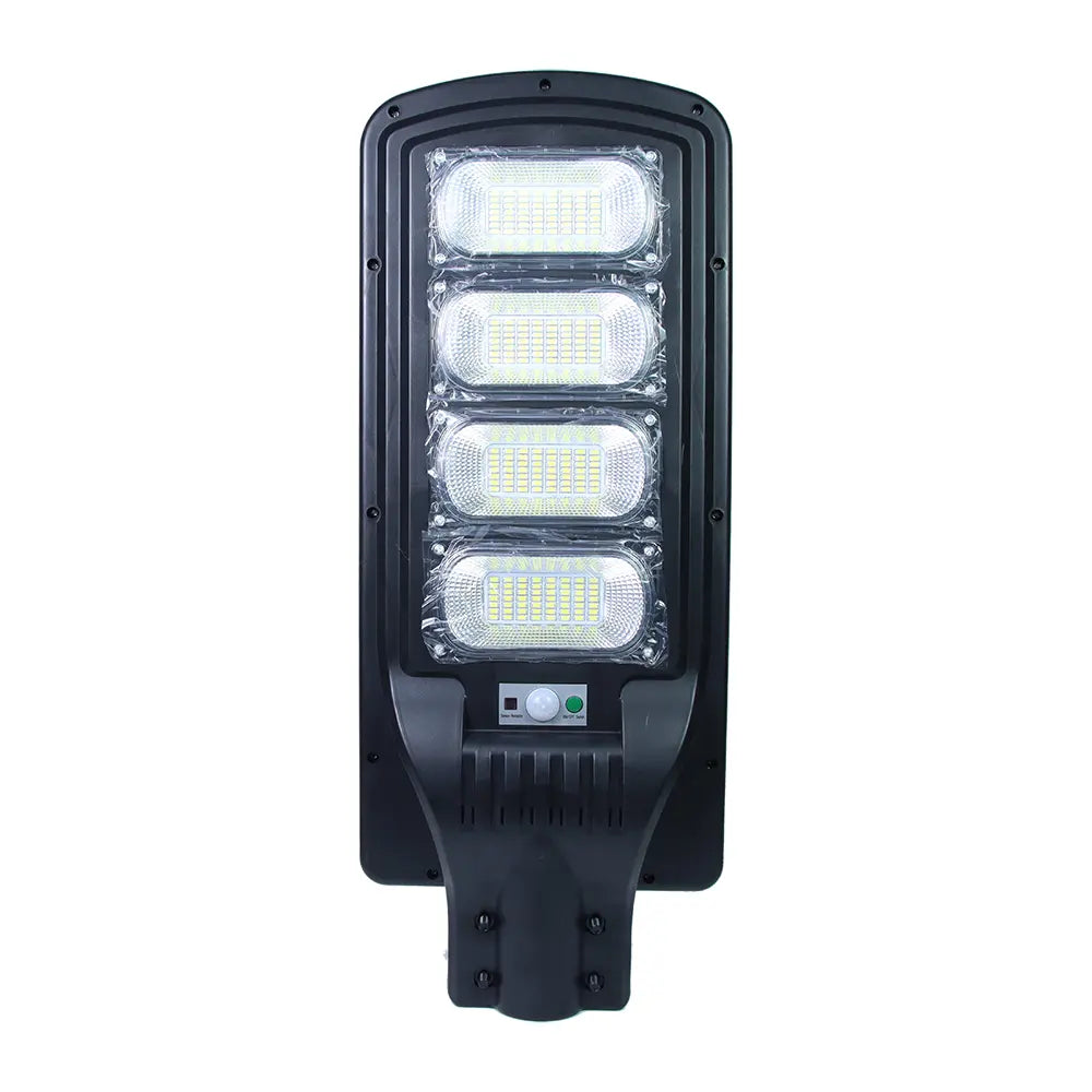 Lampa Stradala LED cu Incarcare Solara, 100W-300W, senzor miscare, acumulator intern, telecomanda