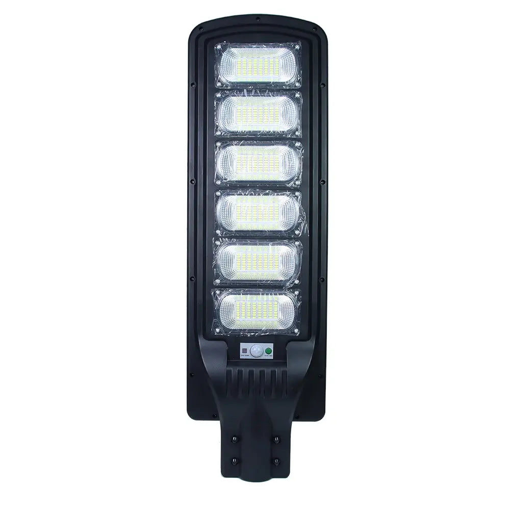 Lampa Stradala LED cu Incarcare Solara, 100W-300W, senzor miscare, acumulator intern, telecomanda