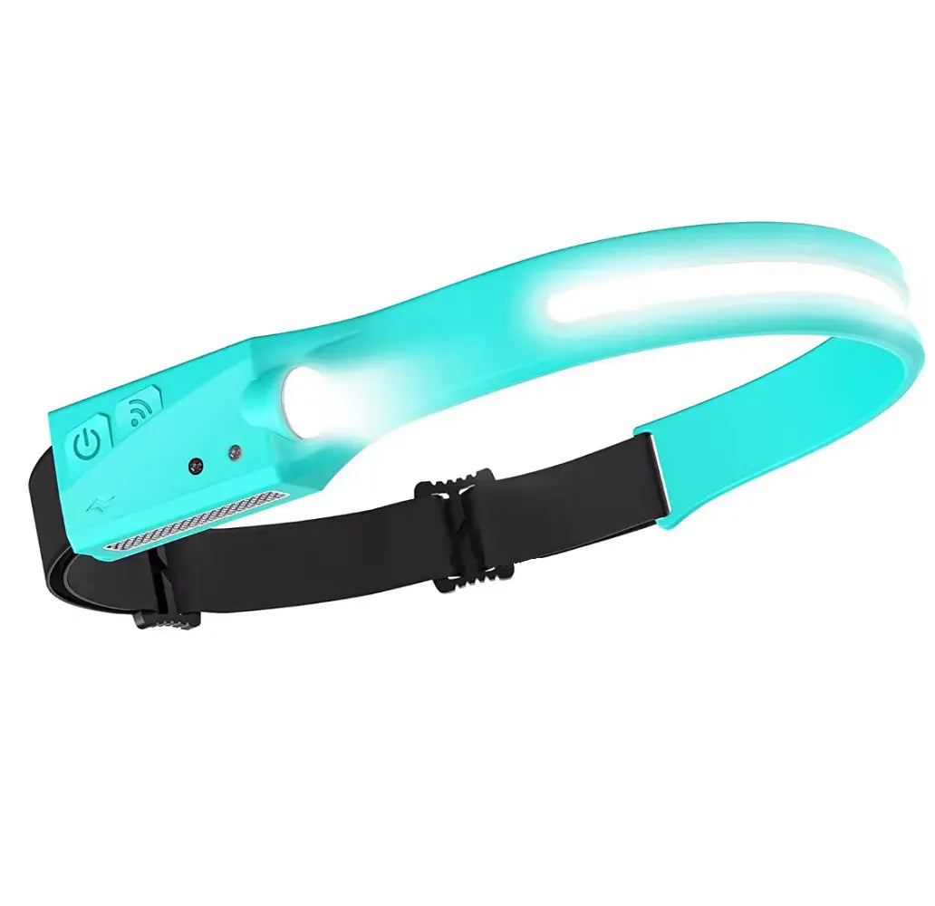 Lanterna Cap LED Profesională Verde, Acumulator, Senzor Mișcare, COB Ultra-Bright, XPE BESEDER