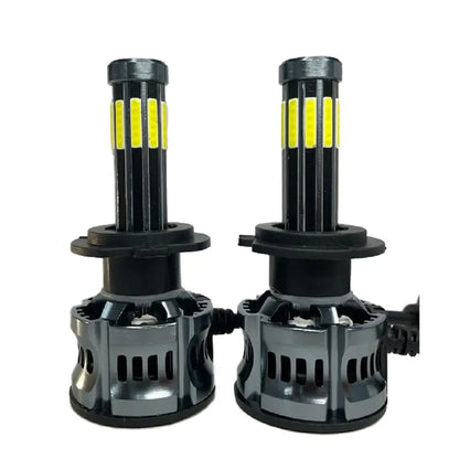 Set 2 LED-uri Auto BESEDER H7 10 LED-uri COB, 55W, 6000K, Canbus, Radiator Aluminiu