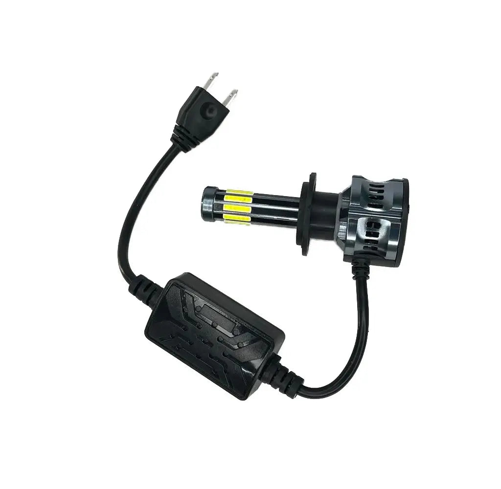 Set 2 LED-uri Auto BESEDER H7 10 LED-uri COB, 55W, 6000K, Canbus, Radiator Aluminiu