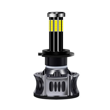 Set 2 LED-uri Auto BESEDER H7 10 LED-uri COB, 55W, 6000K, Canbus, Radiator Aluminiu