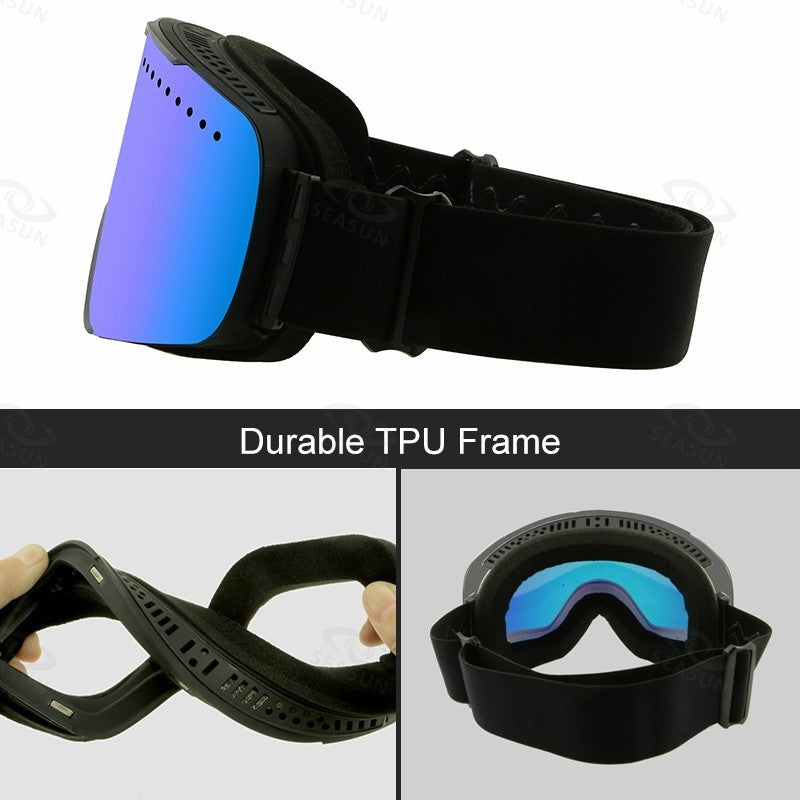 Ochelari ski snowboard, lentilă, magnetică, polarizată