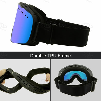 Ochelari ski snowboard, lentilă, magnetică, polarizată