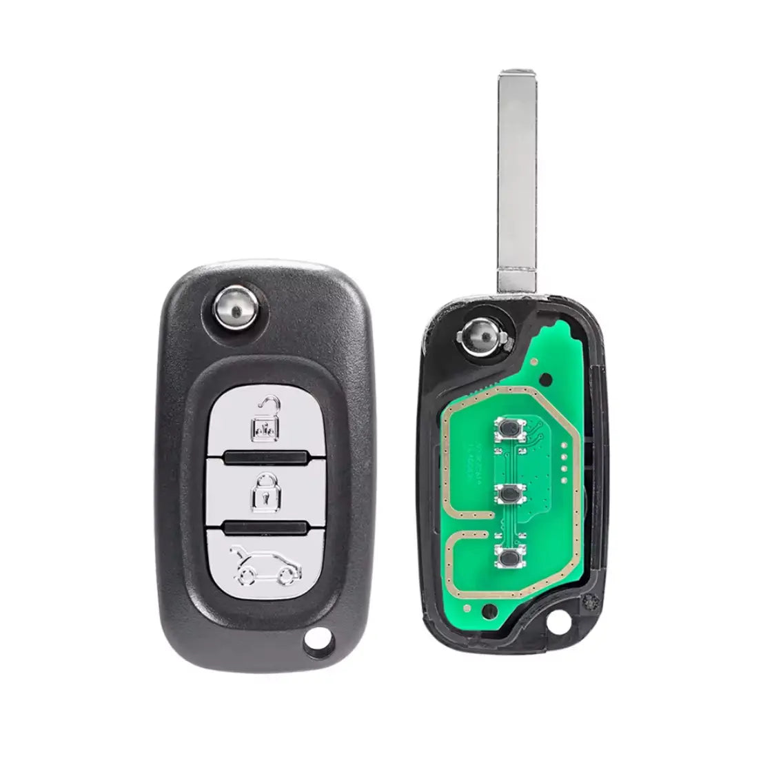 Cheie completa Renault Clio3 Kangoo Master Modus Twingo, 3 butoane, 433Mhz, chip PCF7961 BESEDER