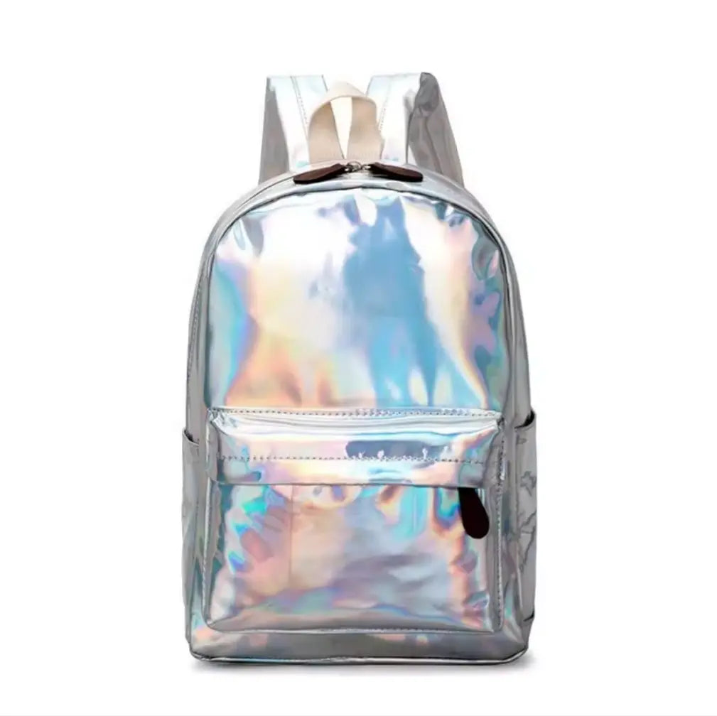 Rucsac Holografic Argintiu Casual Școală BESEDER