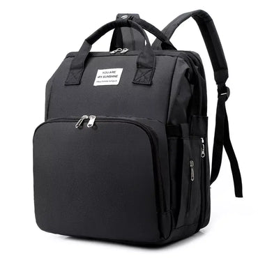 Rucsac multifunctional BESEDER pentru mamici, cu patut pliabil, protectie solara si mufa USB